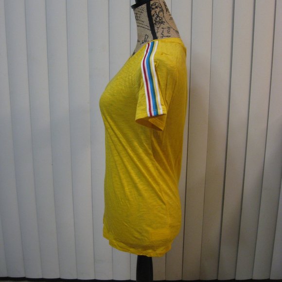 NWT Express yellow rainbow tee top shirt XS - Picture 3 of 6